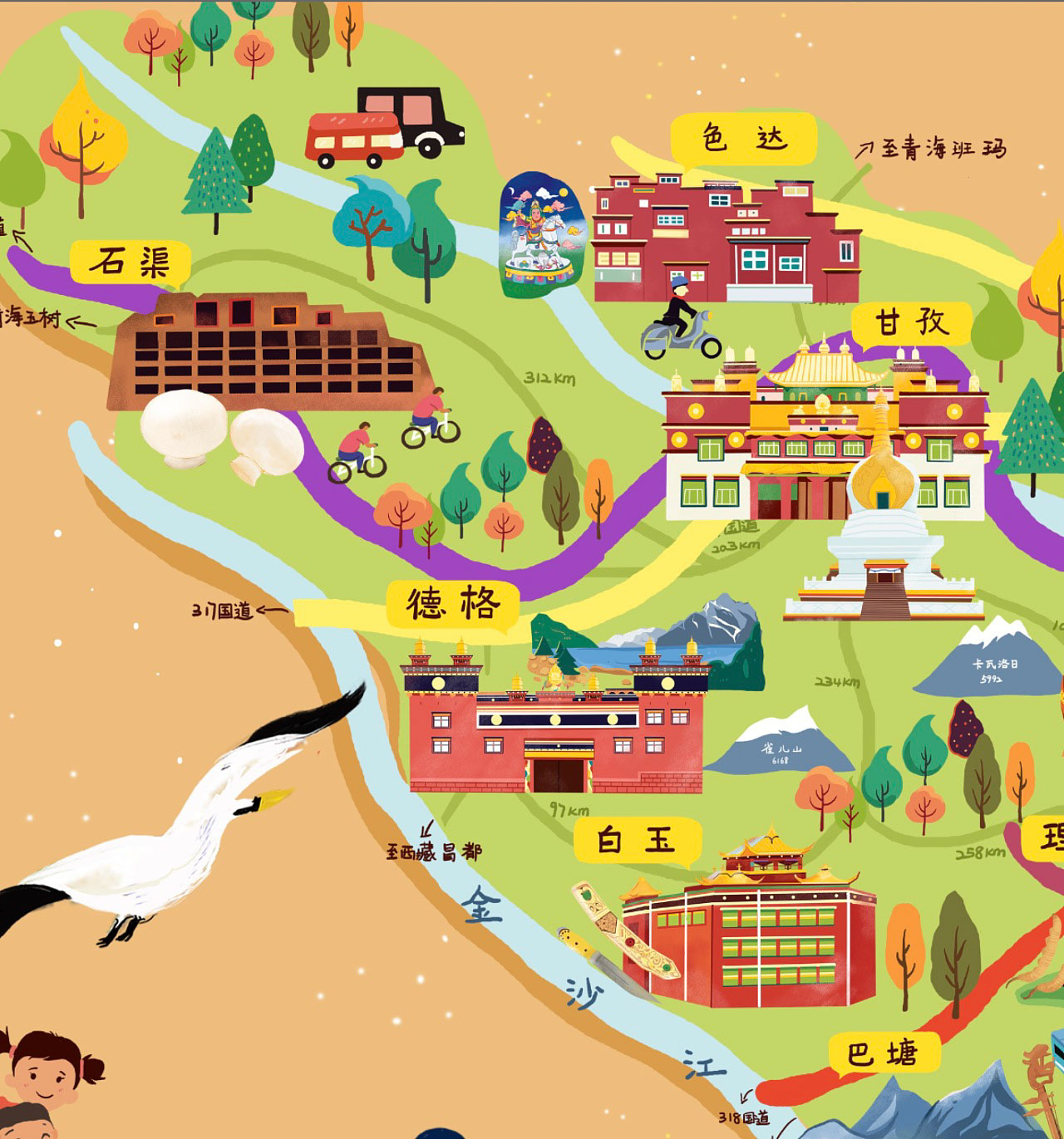 岳口镇手绘地图景区的文化宝库